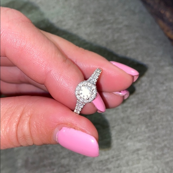 Tolkowsky diamond engagement ring; 3/4 ct - Picture 1 of 4